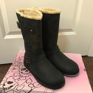 Ed hardy black tootle boots